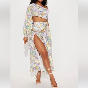 Fashion Nova The Fatima Maxi Dress - Purple/combo sz Small